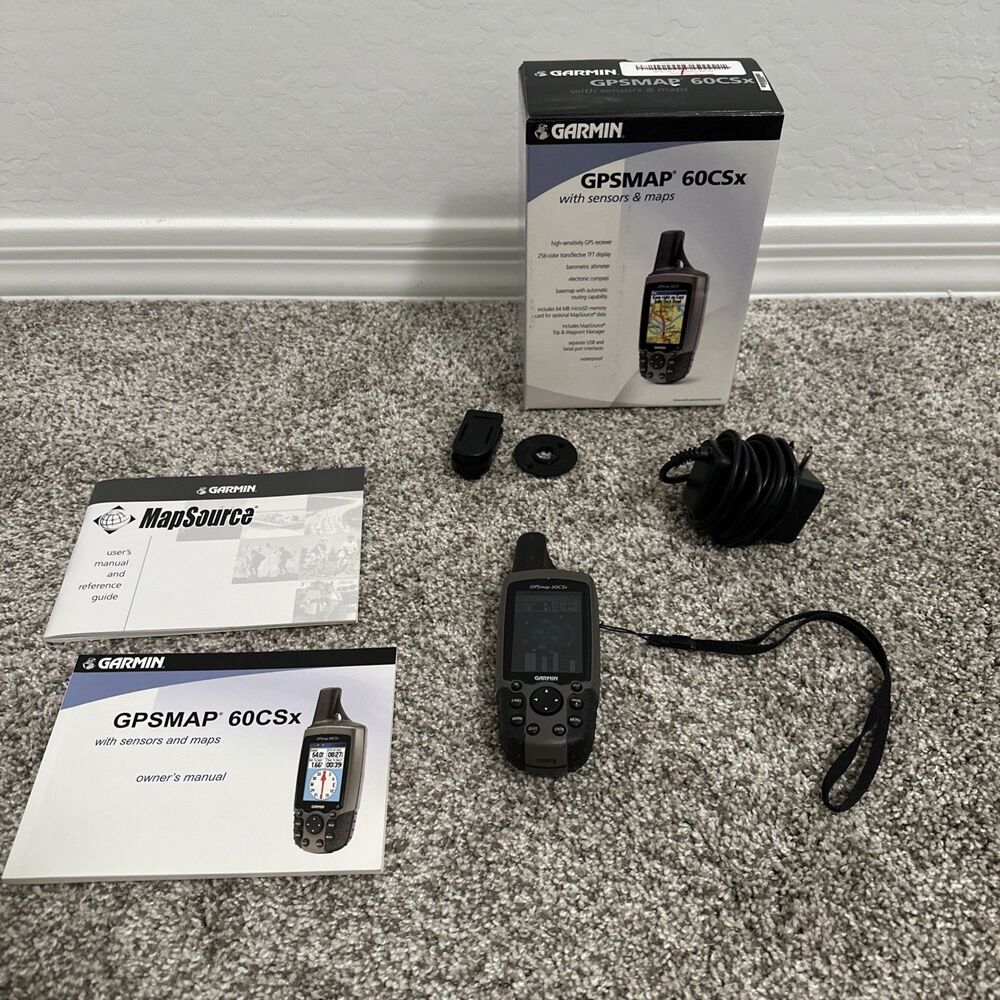 Garmin GPSmap 60CSx Handheld GPS COLOR LCD w/ Extras "TESTED & WORKING"